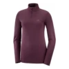 Salomon Comet Seamless Half Zip Femme Prune -Sportswear Magasin main 135440 6dd5