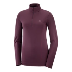 Salomon Comet Seamless Half Zip Femme Prune