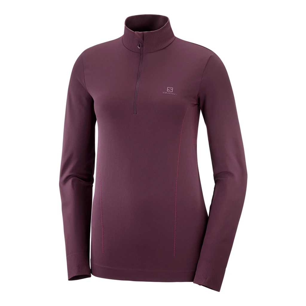Salomon Comet Seamless Half Zip Femme Prune 3 Salomon Comet Seamless Half Zip Femme Prune