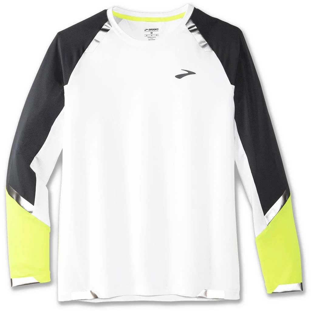 Brooks Running Run Visible Long Sleeve Homme Blanc