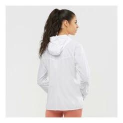 Salomon Agile Full Zip Hoodie Femme Blanc -Sportswear Magasin main 298737 188842 3 6245