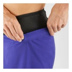 S-Lab Sense Short Femme Bleu -Sportswear Magasin main 299387 189436 7 bece