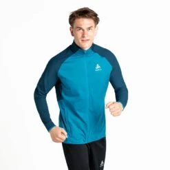Odlo Zeroweight Warm Hybrid Jacket Homme Bleu 10 Odlo Zeroweight Warm Hybrid Jacket Homme Bleu -Sportswear Magasin main 313202 20829 Model Front Crop 1 91ad