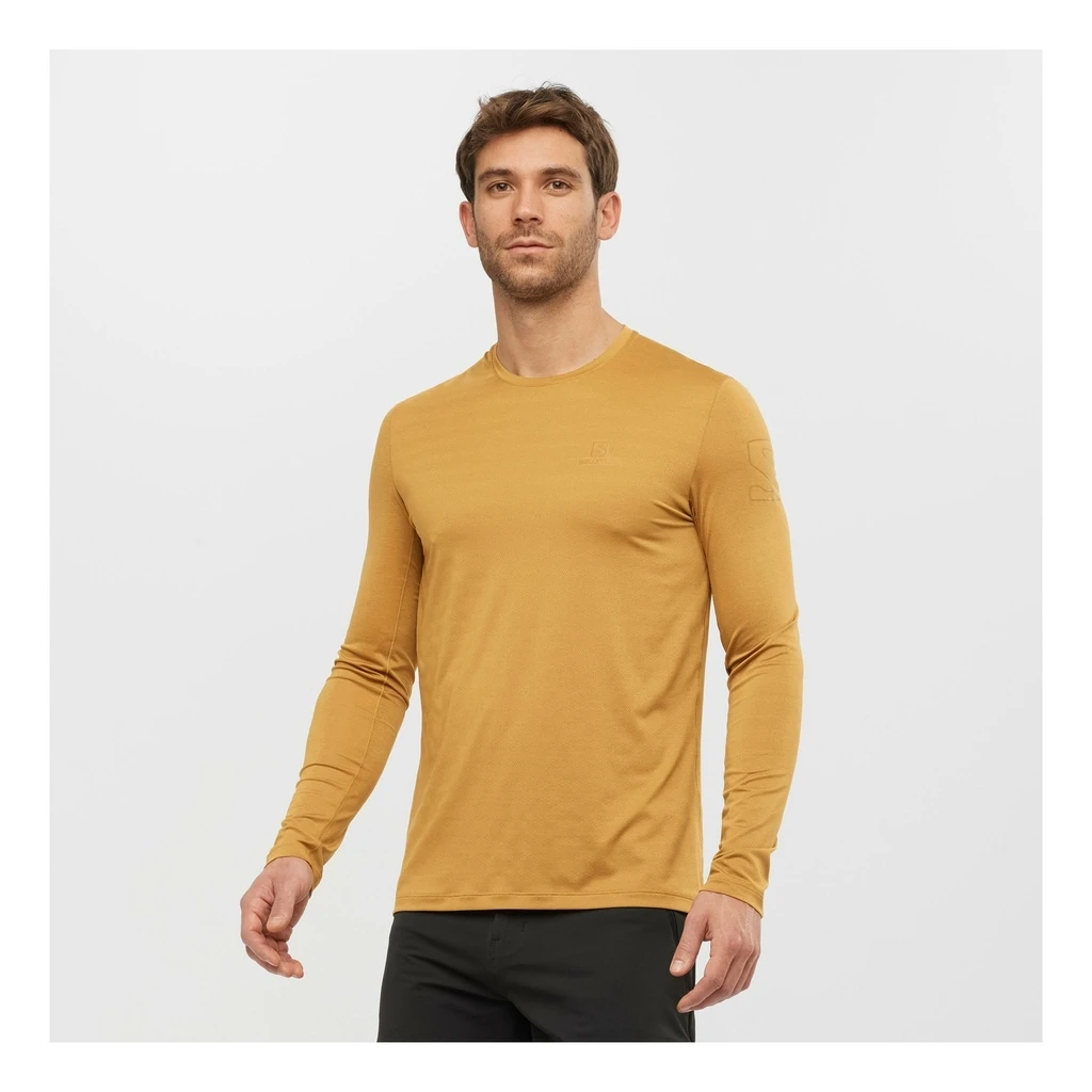 Salomon XA Long Sleeve T-Shirt Homme Jaune Moutarde 4 Salomon XA Long Sleeve T-Shirt Homme Jaune Moutarde – Image 2