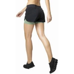 Odlo Short 2 En 1 Zeroweight 3 Inch Femme Noir -Sportswear Magasin main 322561 60281 Model Back Crop 1 a677