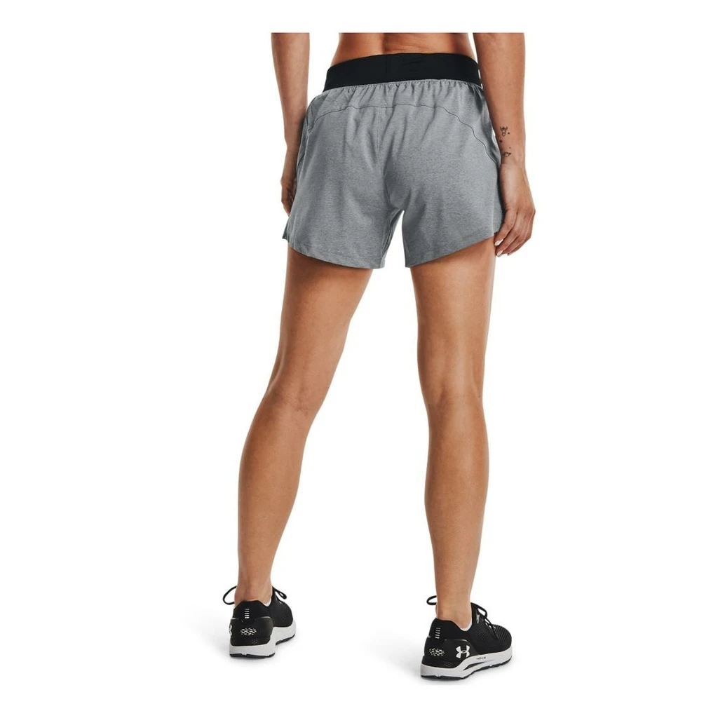 Under Armour Launch SW 5 Inches Short Femme Gris Clair 4 Under Armour Launch SW 5 Inches Short Femme Gris Clair – Image 2