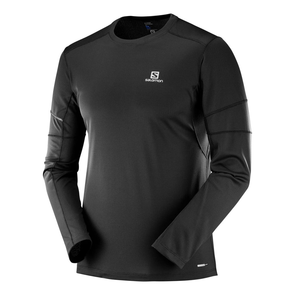 Salomon Agile Long Sleeve T-Shirt Homme Noir 4 Salomon Agile Long Sleeve T-Shirt Homme Noir – Image 2