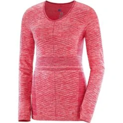 Salomon Elevate MoveOn Long Sleeve Tee Femme Rose
