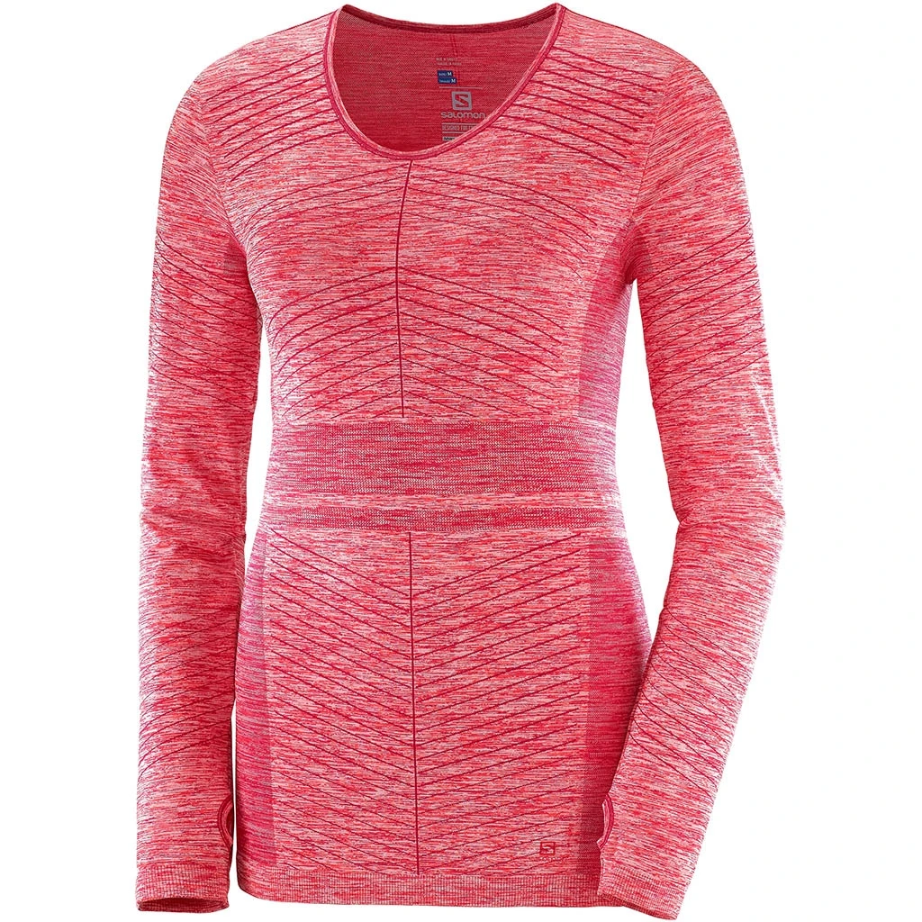 Salomon Elevate MoveOn Long Sleeve Tee Femme Rose 3 Salomon Elevate MoveOn Long Sleeve Tee Femme Rose