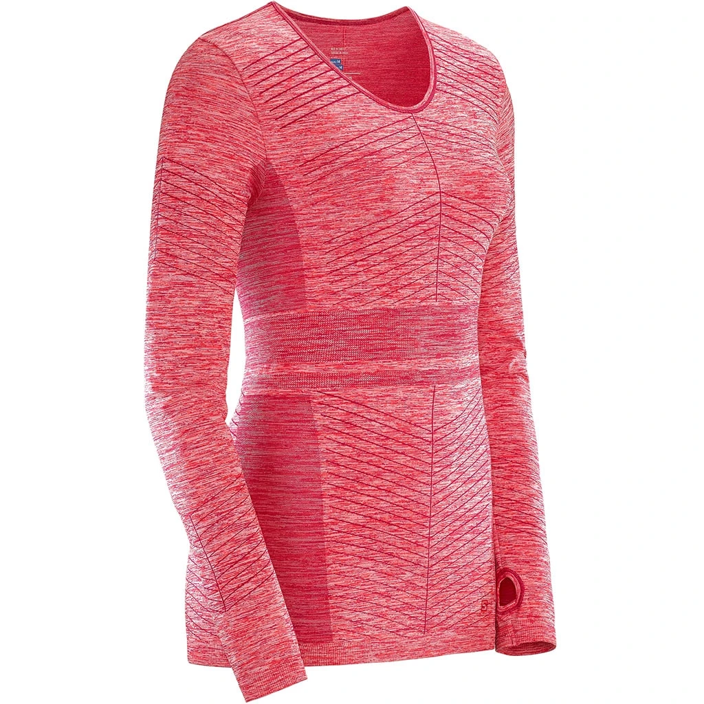 Salomon Elevate MoveOn Long Sleeve Tee Femme Rose 4 Salomon Elevate MoveOn Long Sleeve Tee Femme Rose – Image 2