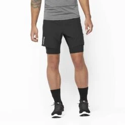 Salomon Cross Twinskin Homme -Sportswear Magasin main LC1868600 0 MOD crosstwinskinshorts deepblack run m b48a