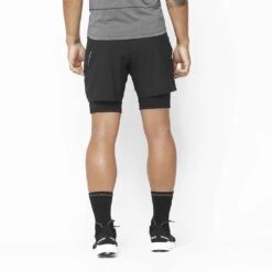 Salomon Cross Twinskin Homme -Sportswear Magasin main LC1868600 1 MOD crosstwinskinshorts deepblack run m a77e