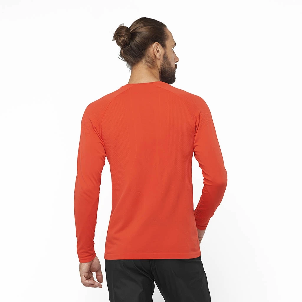 Salomon Sense Long Sleeve Tee Homme Rouge 6 Salomon Sense Long Sleeve Tee Homme Rouge – Image 4