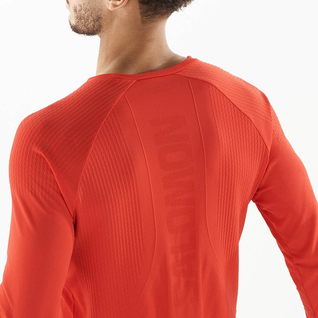 Salomon Sense Long Sleeve Tee Homme Rouge 7 Salomon Sense Long Sleeve Tee Homme Rouge – Image 5