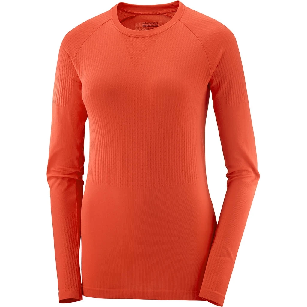 Salomon Sense Long Sleeve Tee Femme Rouge 3 Salomon Sense Long Sleeve Tee Femme Rouge