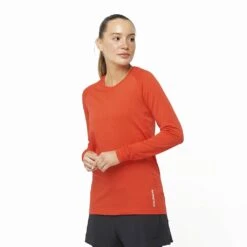 Salomon Sense Long Sleeve Tee Femme Rouge 13 Salomon Sense Long Sleeve Tee Femme Rouge -Sportswear Magasin main LC1878400 0 MOD senselstee fieryred run w.png.high res 3a8a