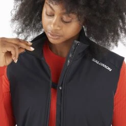 Salomon Light Shell Vest Femme -Sportswear Magasin main LC1894700 5 MOD lightshellvest deepblackwhite snapon w 9ccb