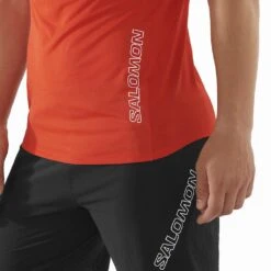 Salomon Sense Aero Homme -Sportswear Magasin main LC2041400 4 MOD senseaerosstee fieryred frontlogo m 426c