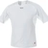 Gore Maillot Essential Base Layer Windstopper Homme Blanc -Sportswear Magasin main UWESHM9201 a335