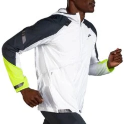Brooks Running Run Visible Convertible Jacket Homme Blanc -Sportswear Magasin main brooks run visible convertible jacket d565