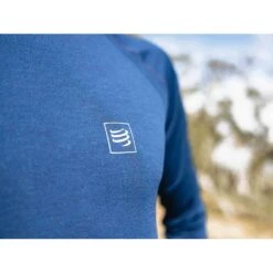 Compressport Training Tshirt Long Sleeve Homme Bleu -Sportswear Magasin main training tshirt ls dark blue 2 1 8570