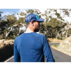 Compressport Training Tshirt Long Sleeve Homme Bleu -Sportswear Magasin main training tshirt ls dark blue 3 1 bb2d