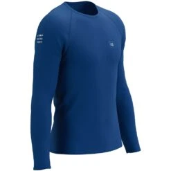 Compressport Training Tshirt Long Sleeve Homme Bleu